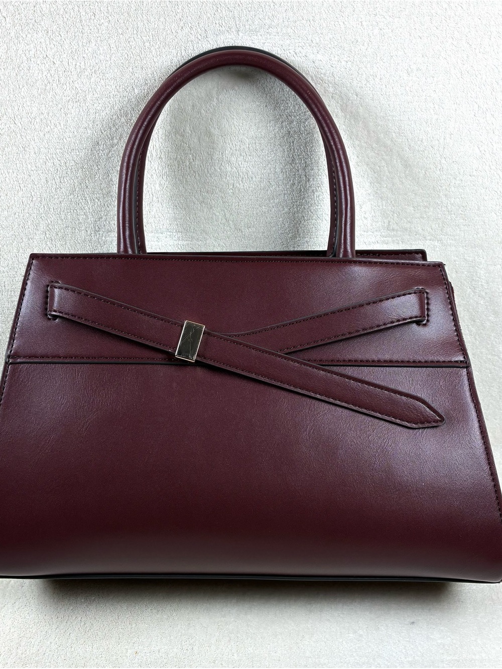 Liz Claiborne Structured Satchel in Burgundy